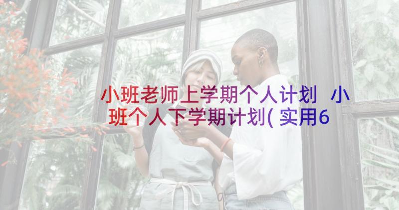 小班老师上学期个人计划 小班个人下学期计划(实用6篇)