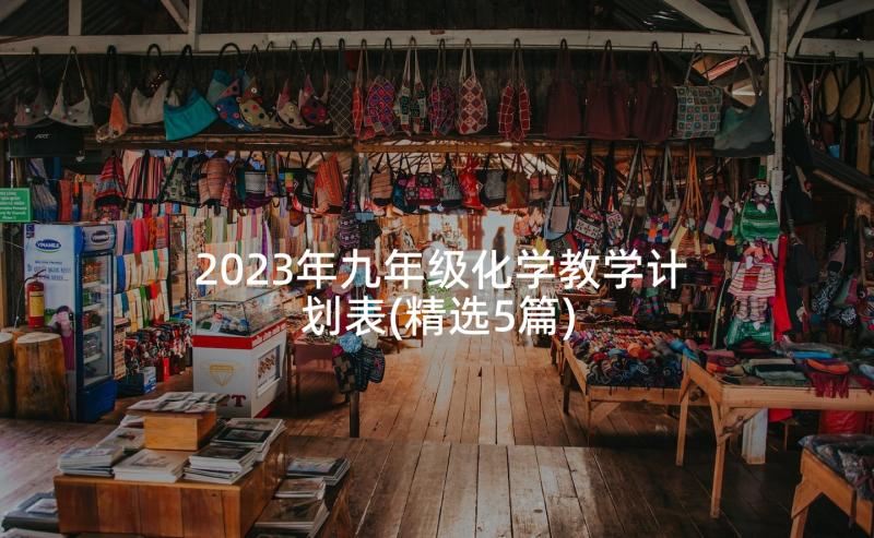 2023年九年级化学教学计划表(精选5篇)