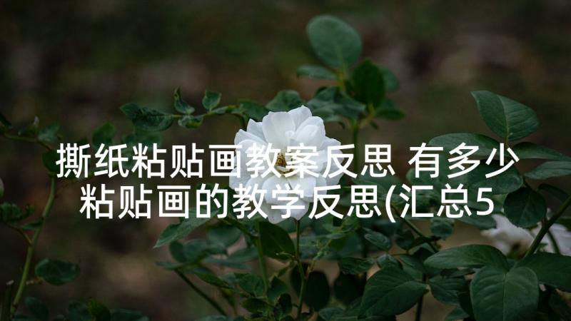 撕纸粘贴画教案反思 有多少粘贴画的教学反思(汇总5篇)