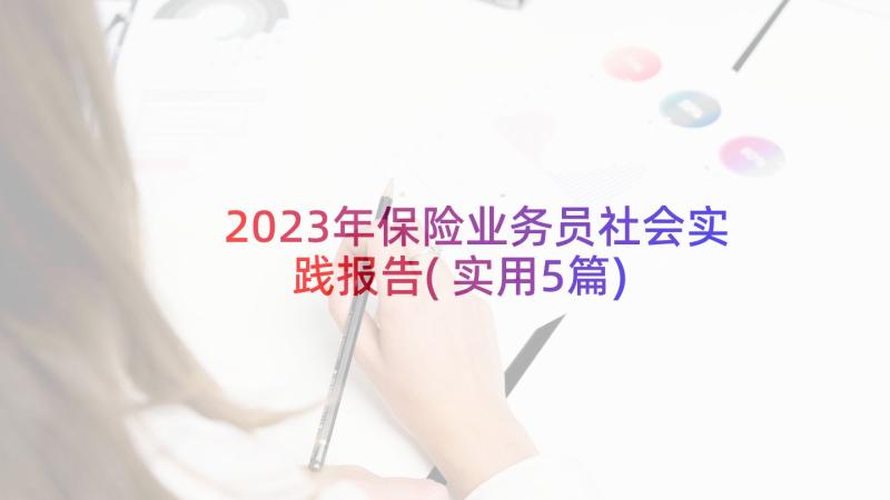 2023年保险业务员社会实践报告(实用5篇)