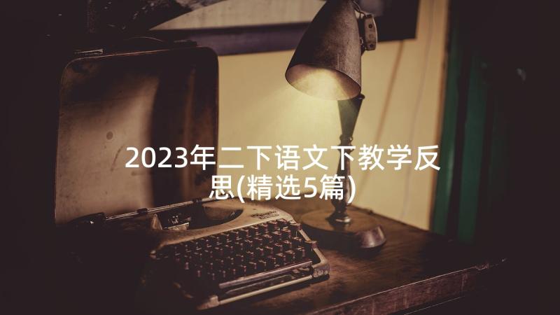 2023年二下语文下教学反思(精选5篇)