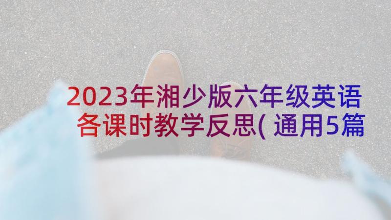 2023年湘少版六年级英语各课时教学反思(通用5篇)