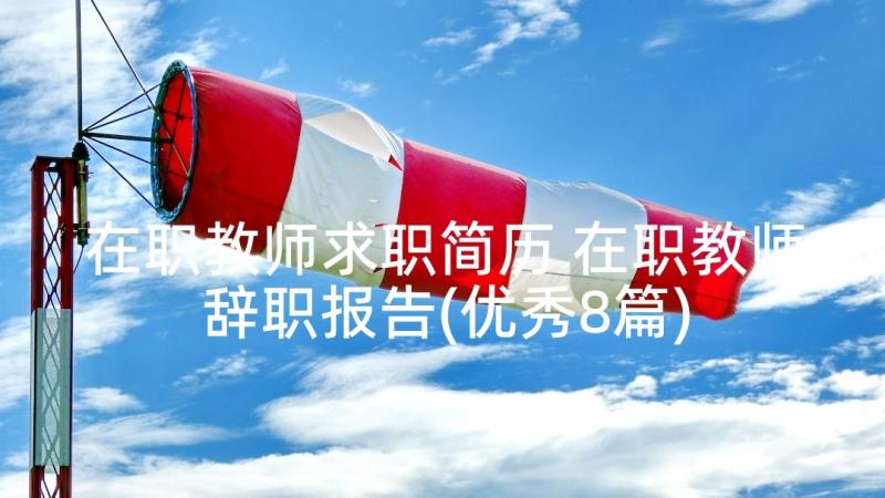 在职教师求职简历 在职教师辞职报告(优秀8篇)