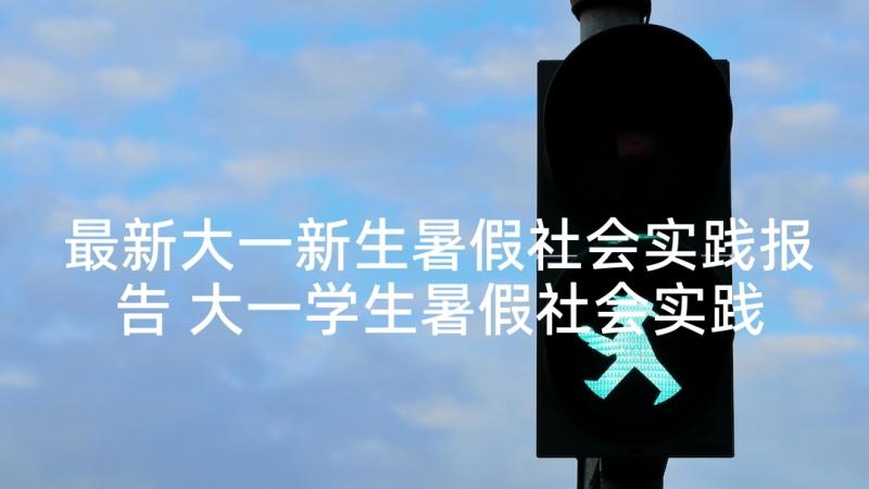 最新大一新生暑假社会实践报告 大一学生暑假社会实践报告(模板5篇)