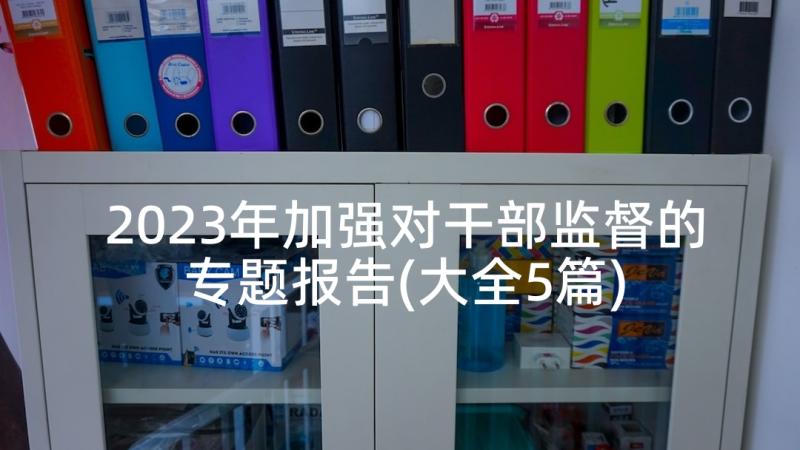 2023年加强对干部监督的专题报告(大全5篇)