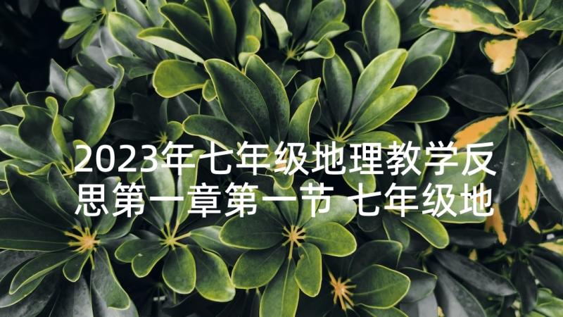 2023年七年级地理教学反思第一章第一节 七年级地理教学反思(汇总6篇)