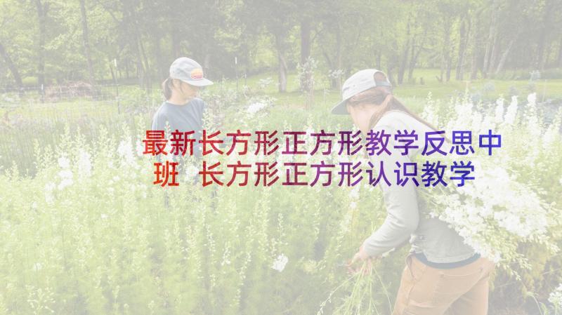 最新长方形正方形教学反思中班 长方形正方形认识教学反思(大全7篇)