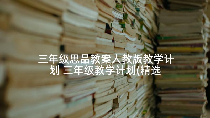 三年级思品教案人教版教学计划 三年级教学计划(精选7篇)