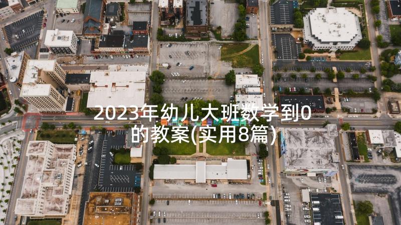 2023年幼儿大班数学到0的教案(实用8篇)