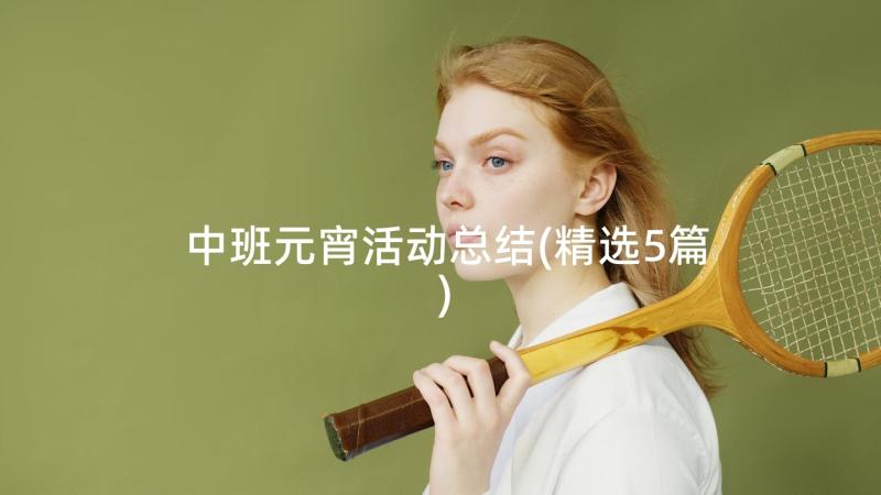 中班元宵活动总结(精选5篇)