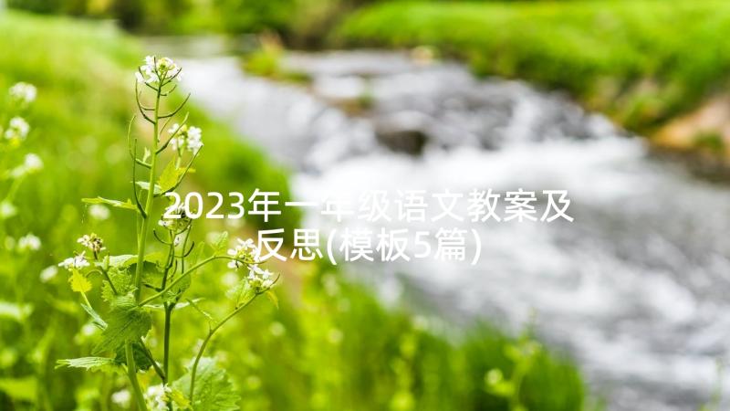 2023年一年级语文教案及反思(模板5篇)