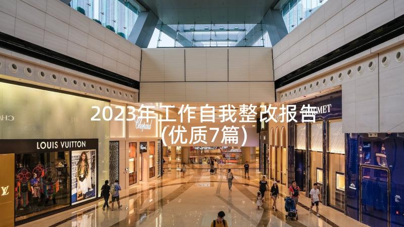 2023年工作自我整改报告(优质7篇)