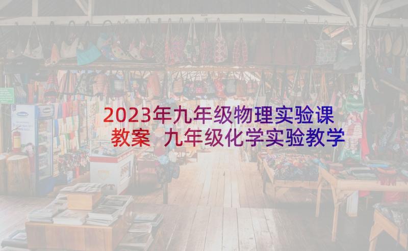 2023年九年级物理实验课教案 九年级化学实验教学计划(通用9篇)