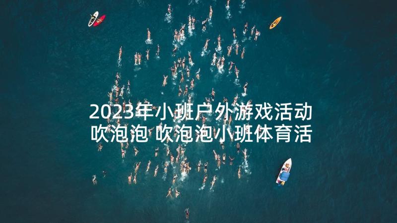 2023年小班户外游戏活动吹泡泡 吹泡泡小班体育活动教案(通用5篇)