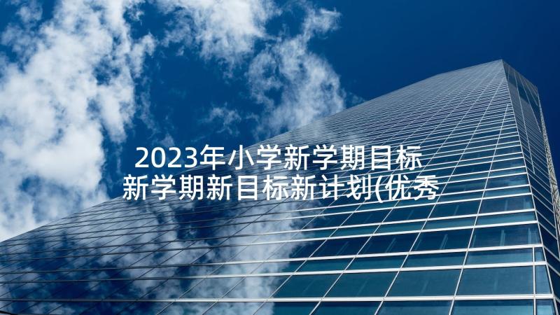 2023年小学新学期目标 新学期新目标新计划(优秀5篇)