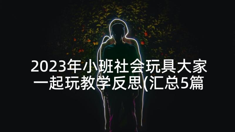 2023年小班社会玩具大家一起玩教学反思(汇总5篇)