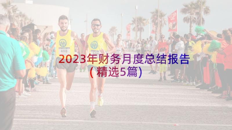 2023年财务月度总结报告(精选5篇)