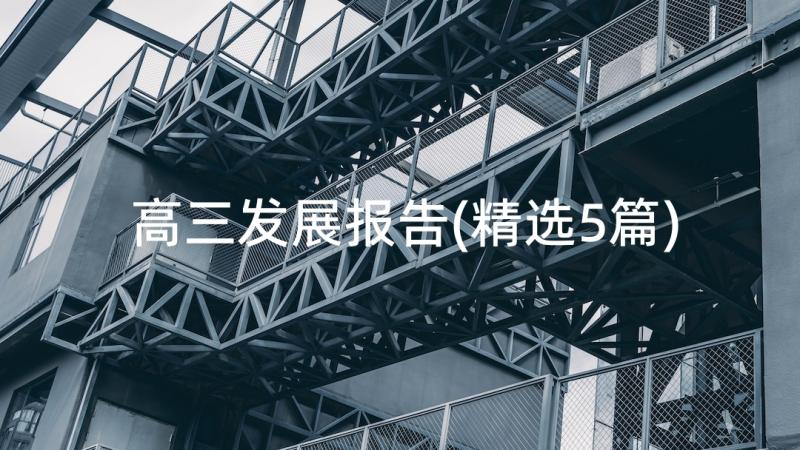 高三发展报告(精选5篇)