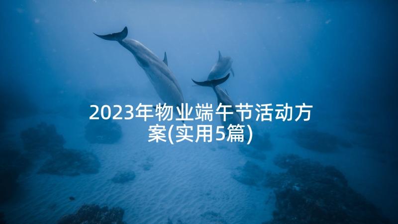 2023年物业端午节活动方案(实用5篇)