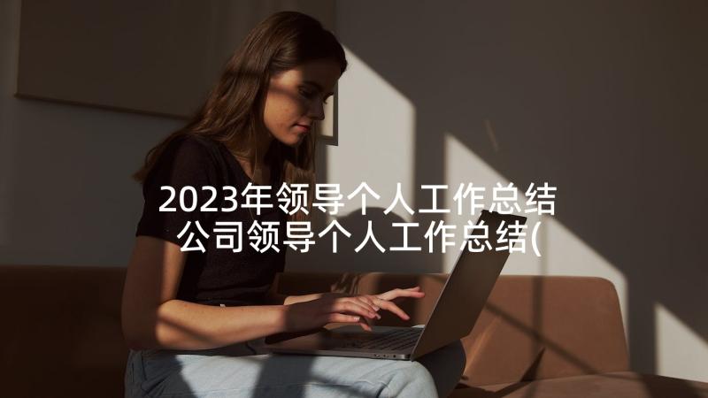 2023年领导个人工作总结 公司领导个人工作总结(精选5篇)