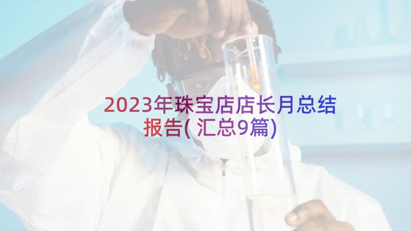 2023年珠宝店店长月总结报告(汇总9篇)