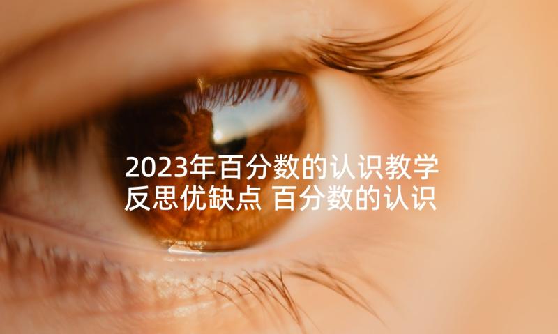 2023年百分数的认识教学反思优缺点 百分数的认识教学反思(优质7篇)