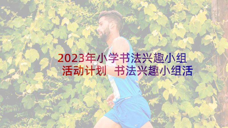 2023年小学书法兴趣小组活动计划 书法兴趣小组活动计划(模板5篇)