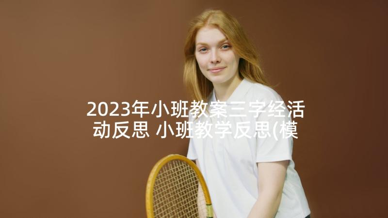 2023年小班教案三字经活动反思 小班教学反思(模板9篇)