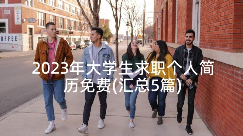 2023年大学生求职个人简历免费(汇总5篇)