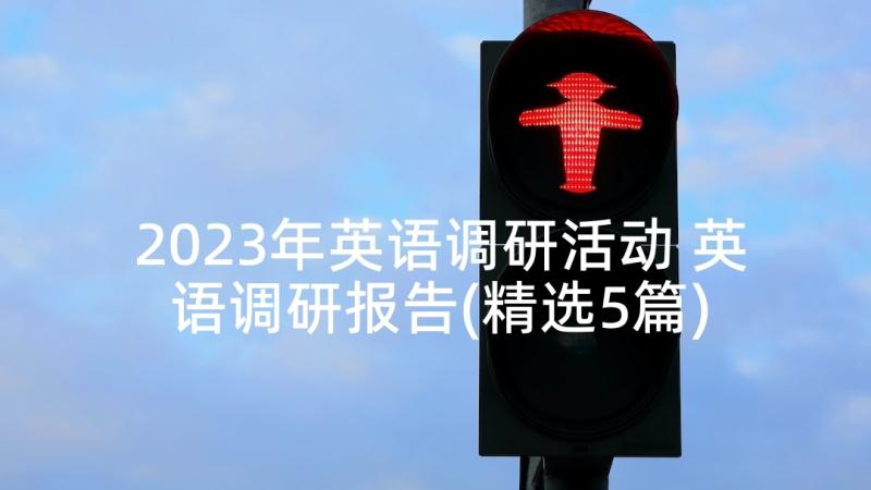 2023年英语调研活动 英语调研报告(精选5篇)