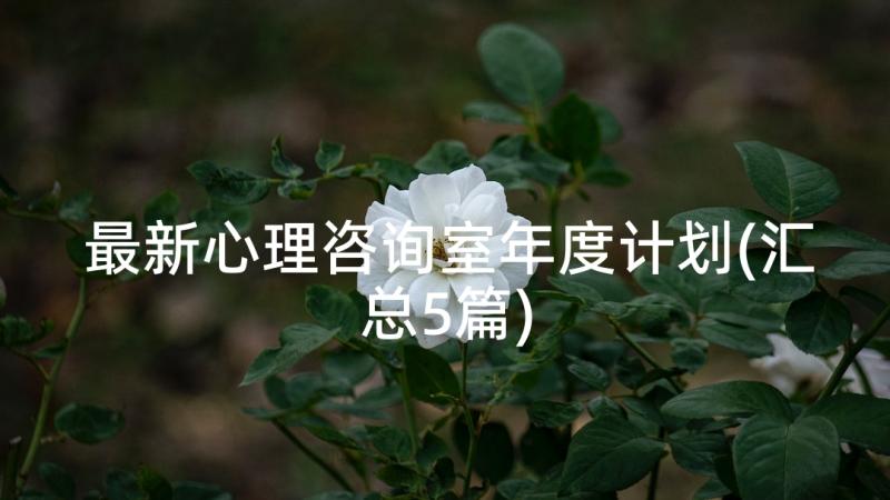 最新心理咨询室年度计划(汇总5篇)