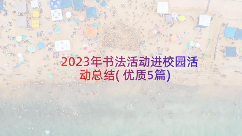 2023年书法活动进校园活动总结(优质5篇)