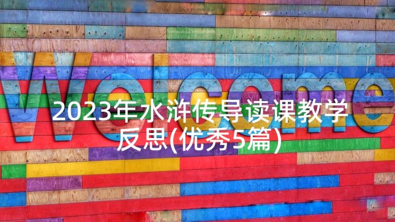 2023年水浒传导读课教学反思(优秀5篇)