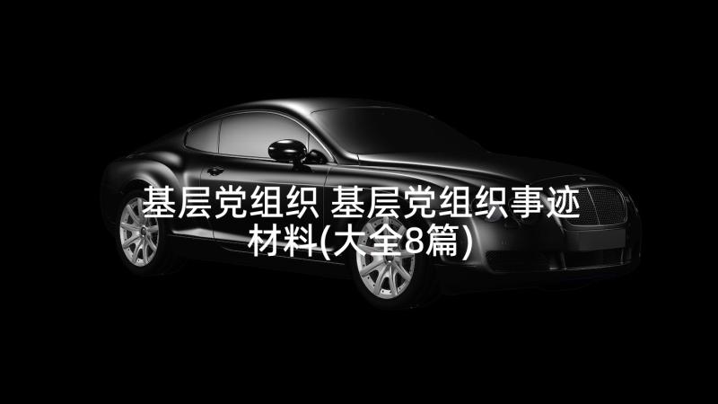 基层党组织 基层党组织事迹材料(大全8篇)