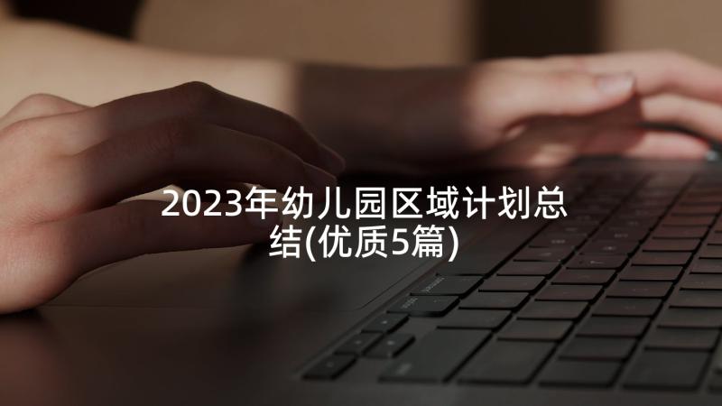 2023年幼儿园区域计划总结(优质5篇)