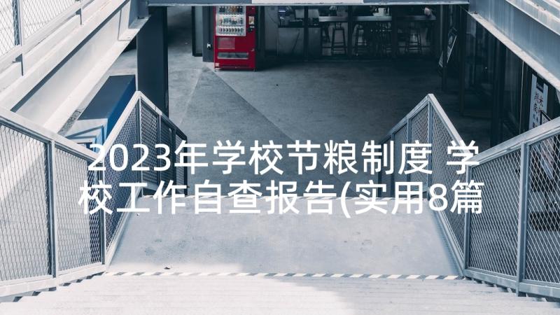 2023年学校节粮制度 学校工作自查报告(实用8篇)