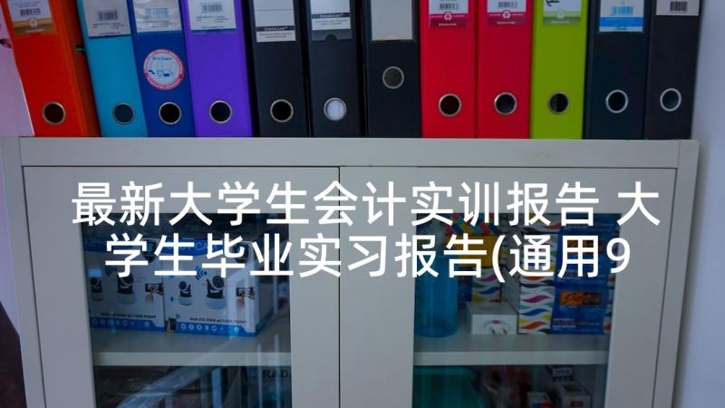 最新大学生会计实训报告 大学生毕业实习报告(通用9篇)