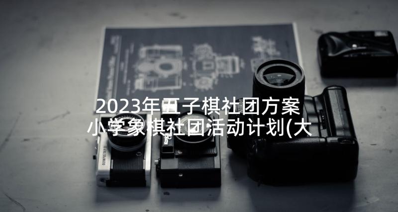 2023年五子棋社团方案 小学象棋社团活动计划(大全5篇)