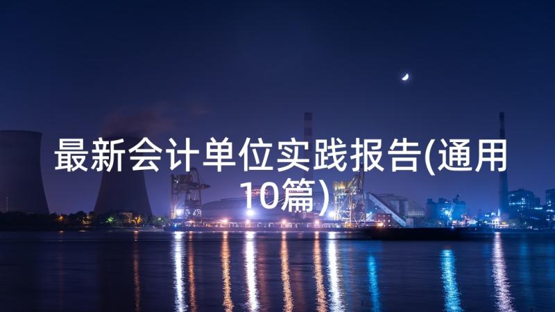 最新会计单位实践报告(通用10篇)