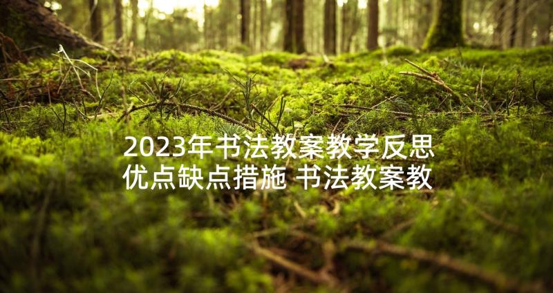 2023年书法教案教学反思优点缺点措施 书法教案教学反思(精选6篇)