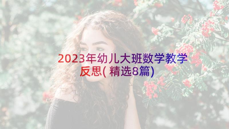 2023年幼儿大班数学教学反思(精选8篇)