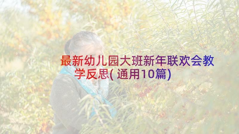 最新幼儿园大班新年联欢会教学反思(通用10篇)