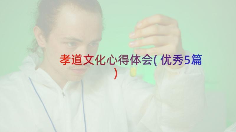 孝道文化心得体会(优秀5篇)