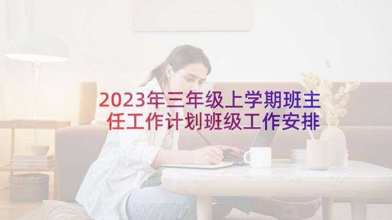 2023年三年级上学期班主任工作计划班级工作安排 高三年级工作计划(大全6篇)