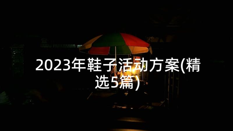 2023年鞋子活动方案(精选5篇)