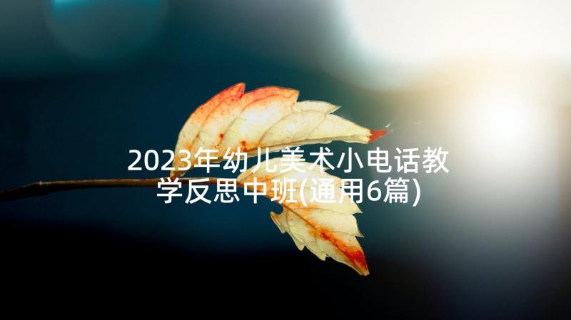 2023年幼儿美术小电话教学反思中班(通用6篇)