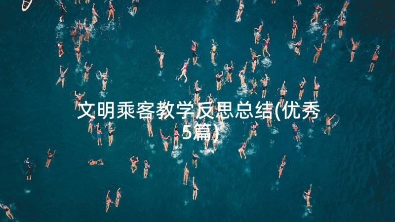 文明乘客教学反思总结(优秀5篇)