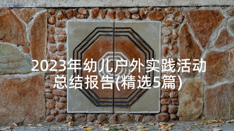 2023年幼儿户外实践活动总结报告(精选5篇)