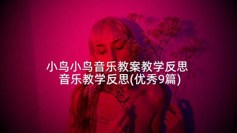 小鸟小鸟音乐教案教学反思 音乐教学反思(优秀9篇)