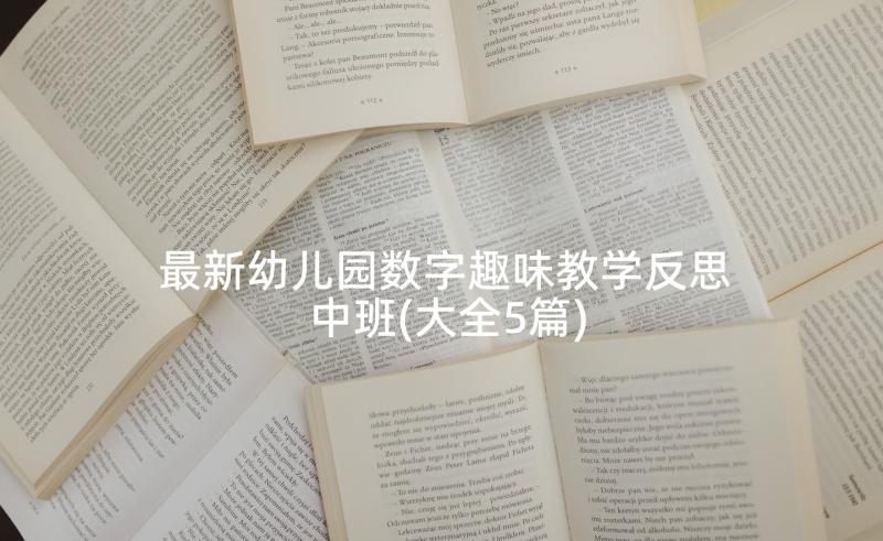 最新幼儿园数字趣味教学反思中班(大全5篇)